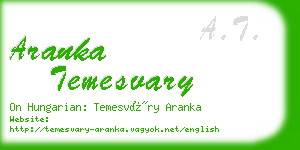 aranka temesvary business card